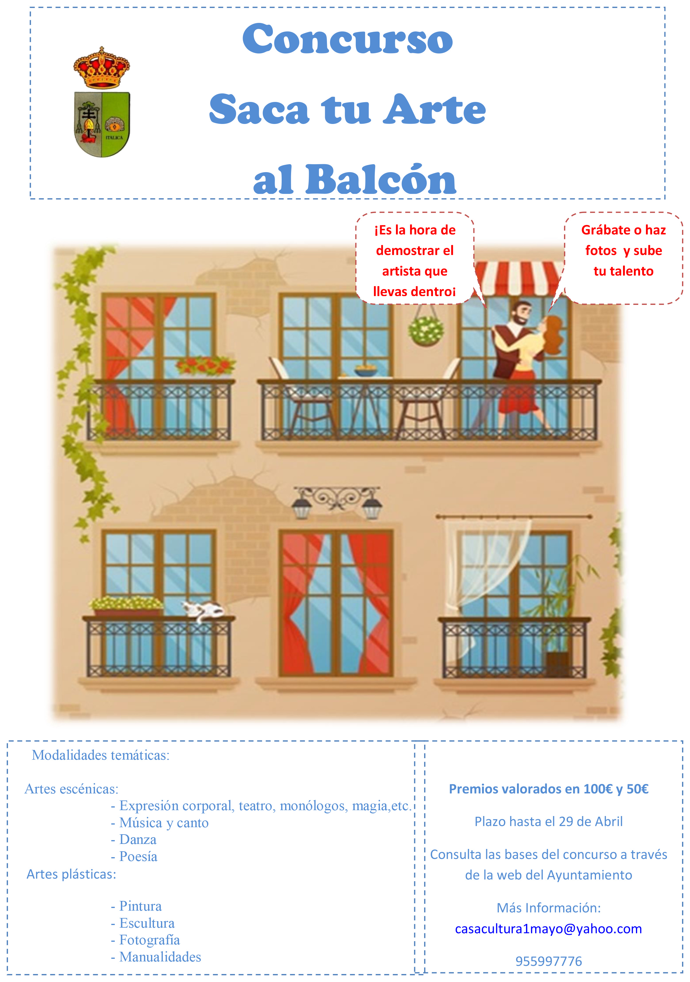cartel saca tu arte al balcon