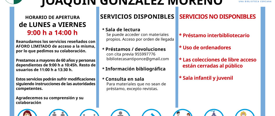 infografía reapertura biblioteca