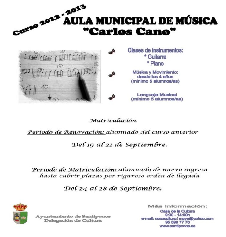 cartel musica 2012