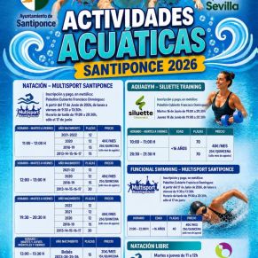 Cartel Actividades acuáticas