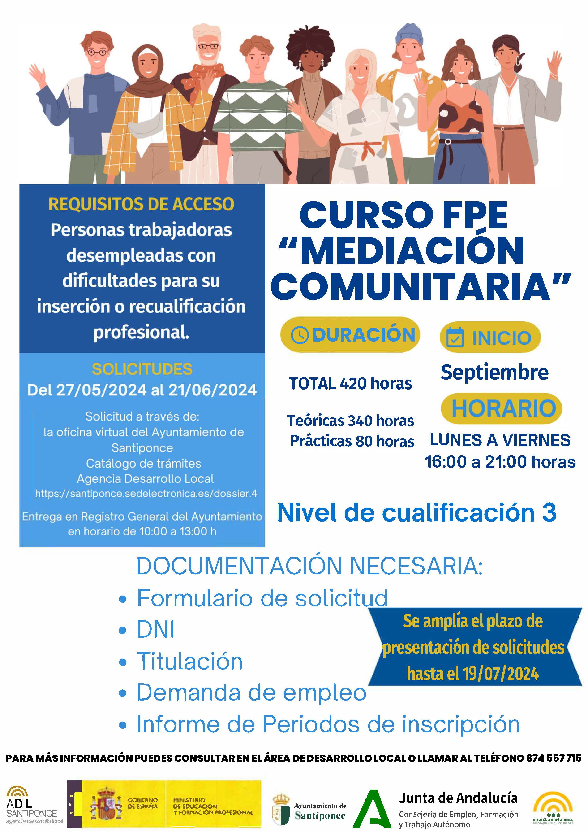 Cartel FPE Mediación Comunitaria - ampliación plazo - 19-07-24