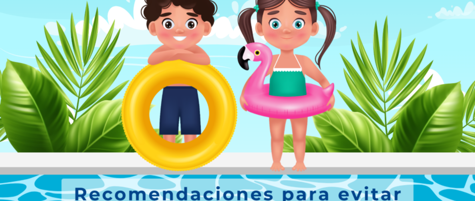 Colorful Summer Kids Pool Party Invitation