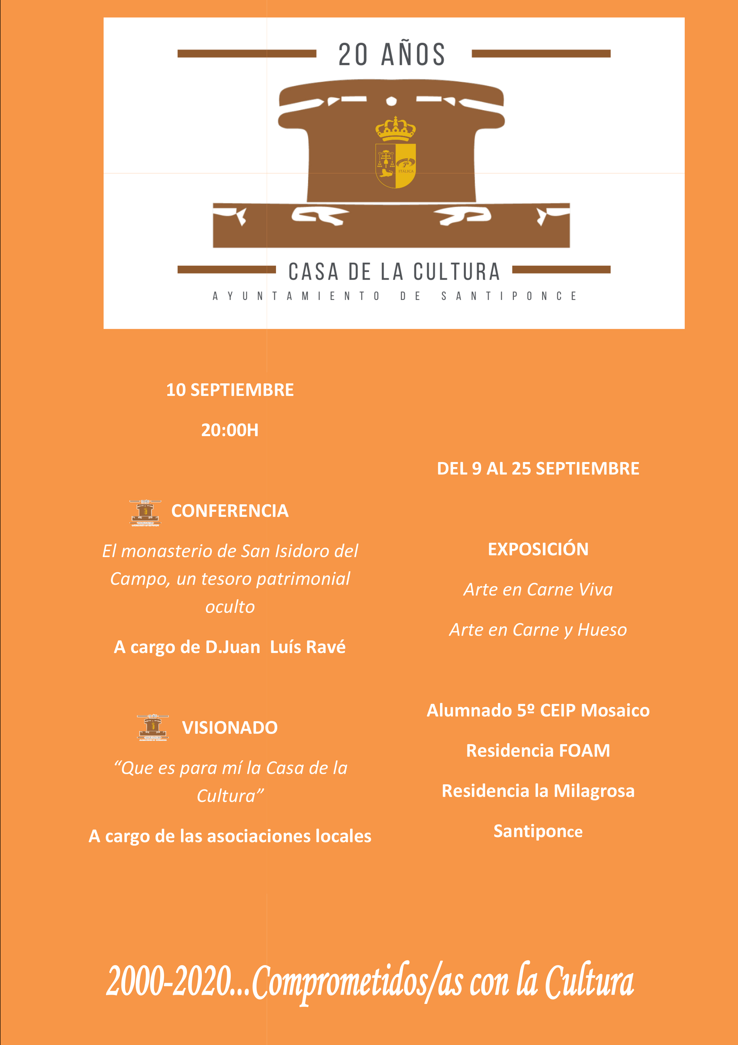 cartel 20 años casa de la cultura