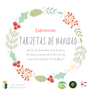cartel exposicion tarjetas navidad