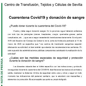 cuarentena covid y donacion sangre 16092020
