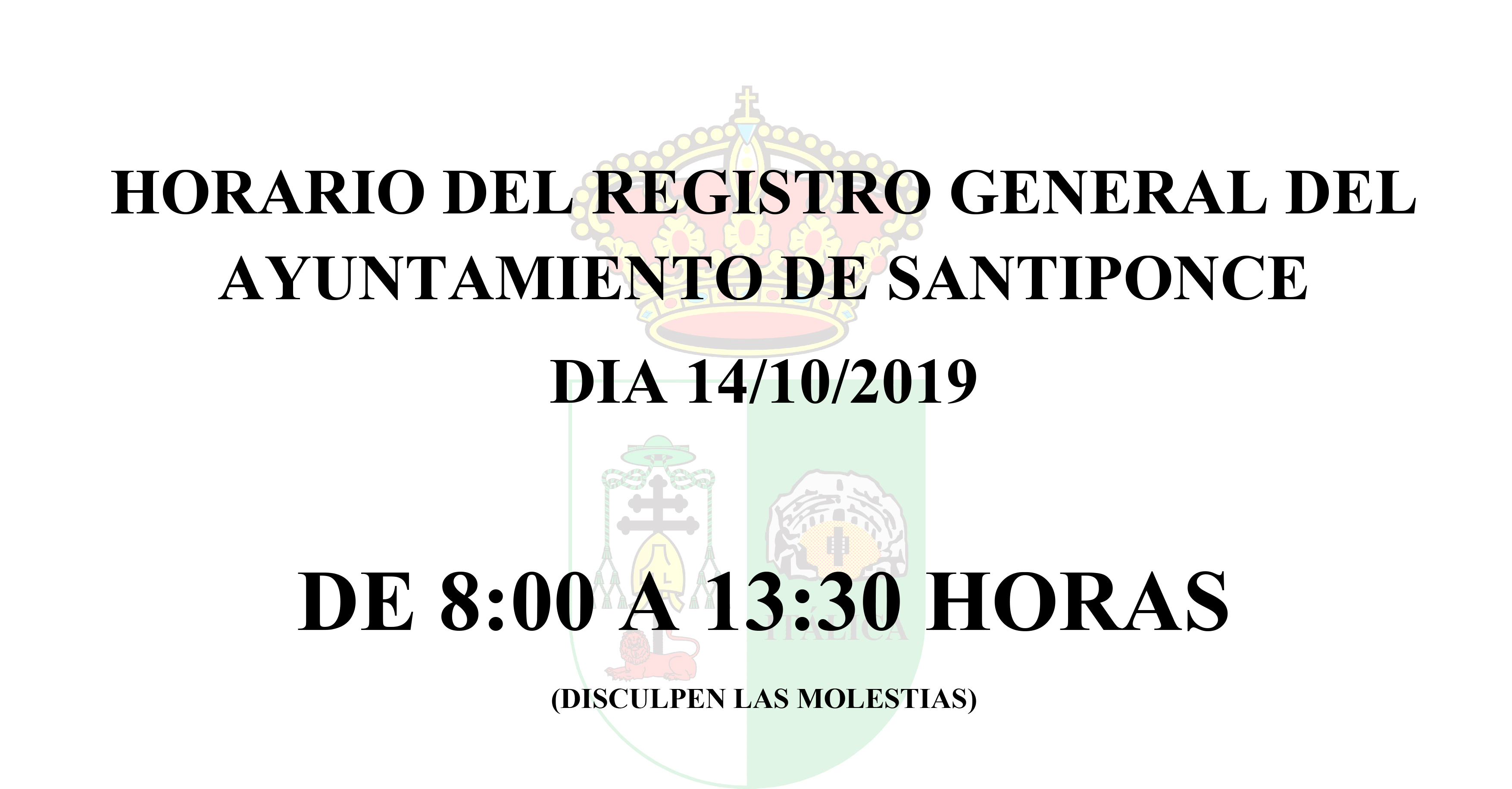 horario especial registro 14102019
