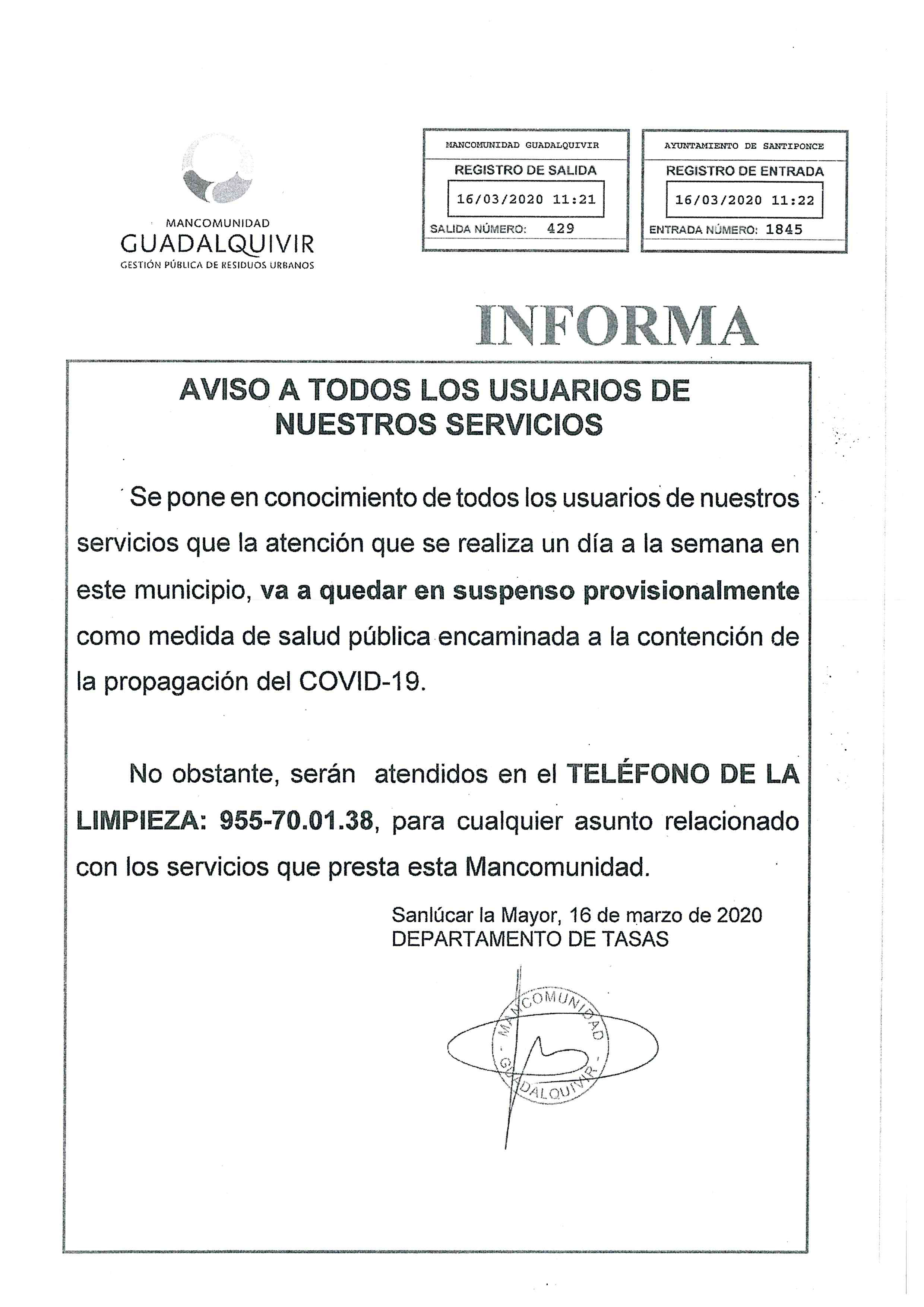 mancomunidad covid19 16032020