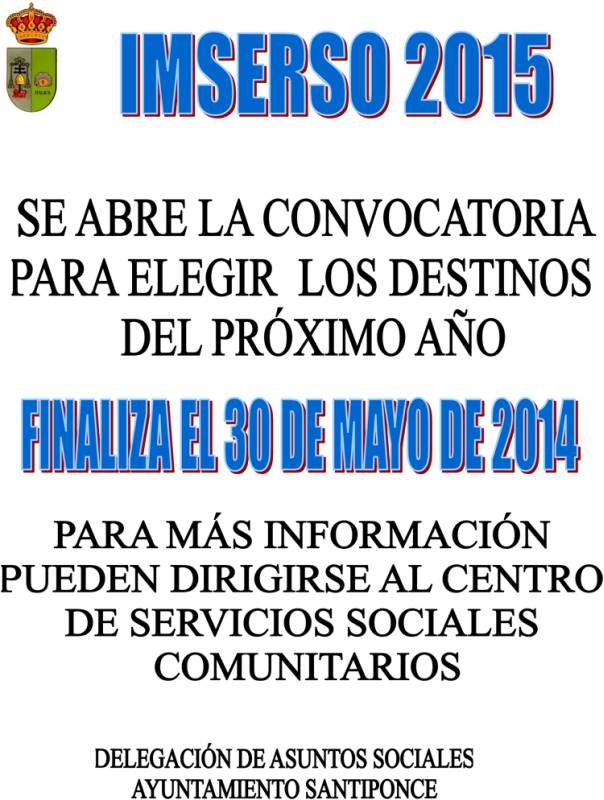 CARTEL IMSERSO 21052014