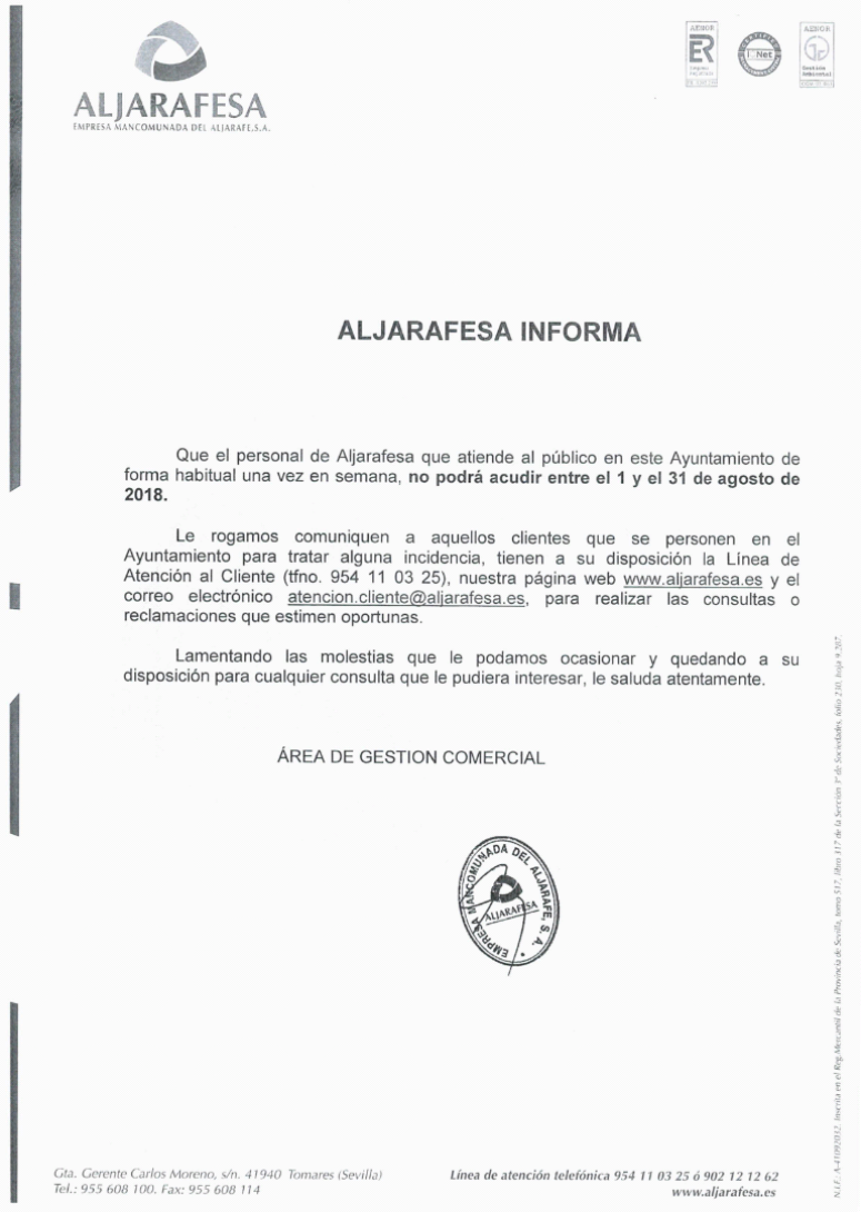 COMUNICADO ALJARAFESA_1