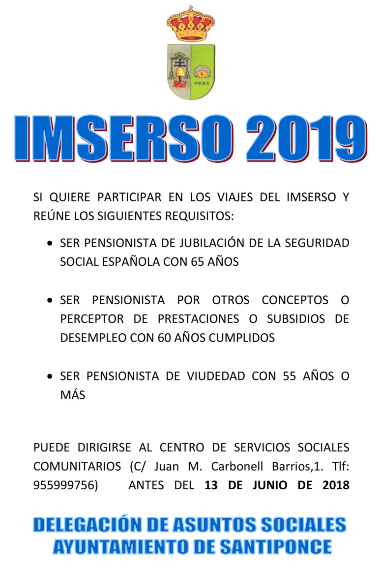 Cartel Imserso 17052018