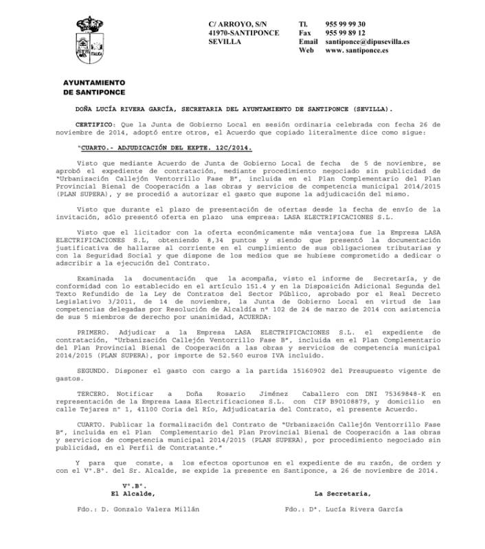 Certificado Acuerdo J.G.L. 26.11 27112014