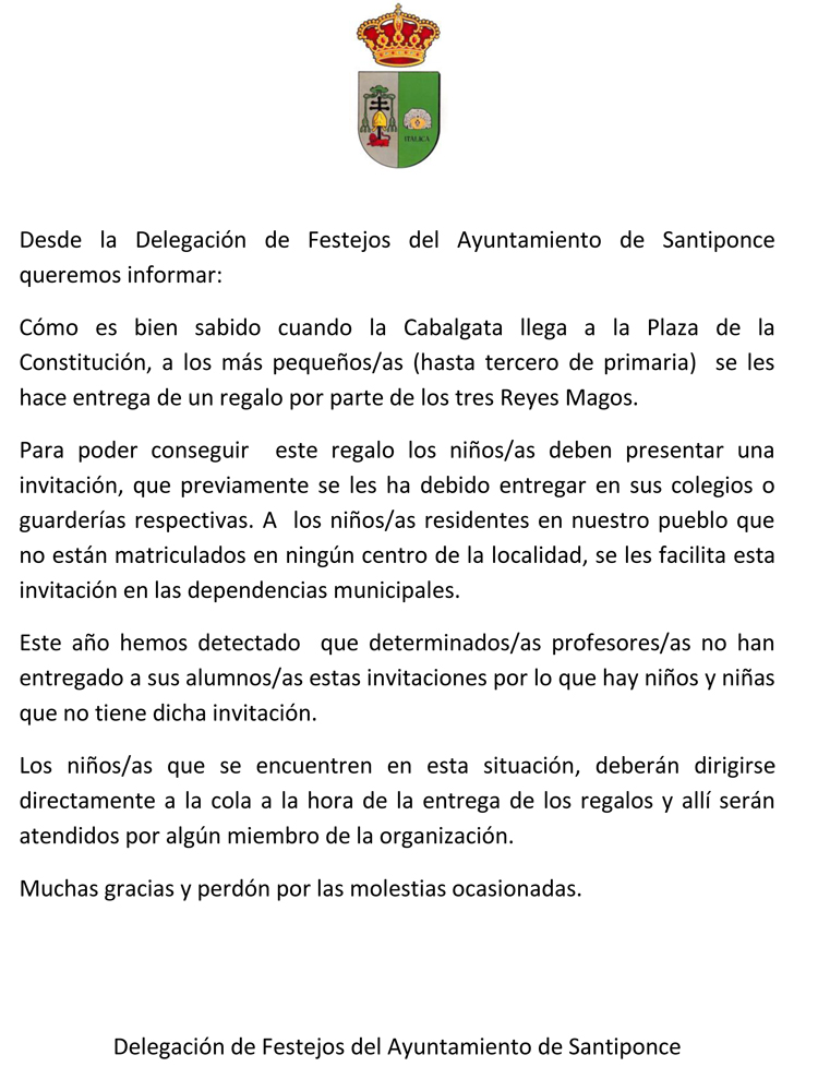 aclaracion cabalgata 01012016