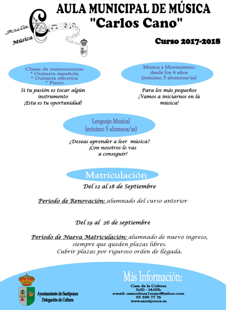 cartel aula de musica 10092017