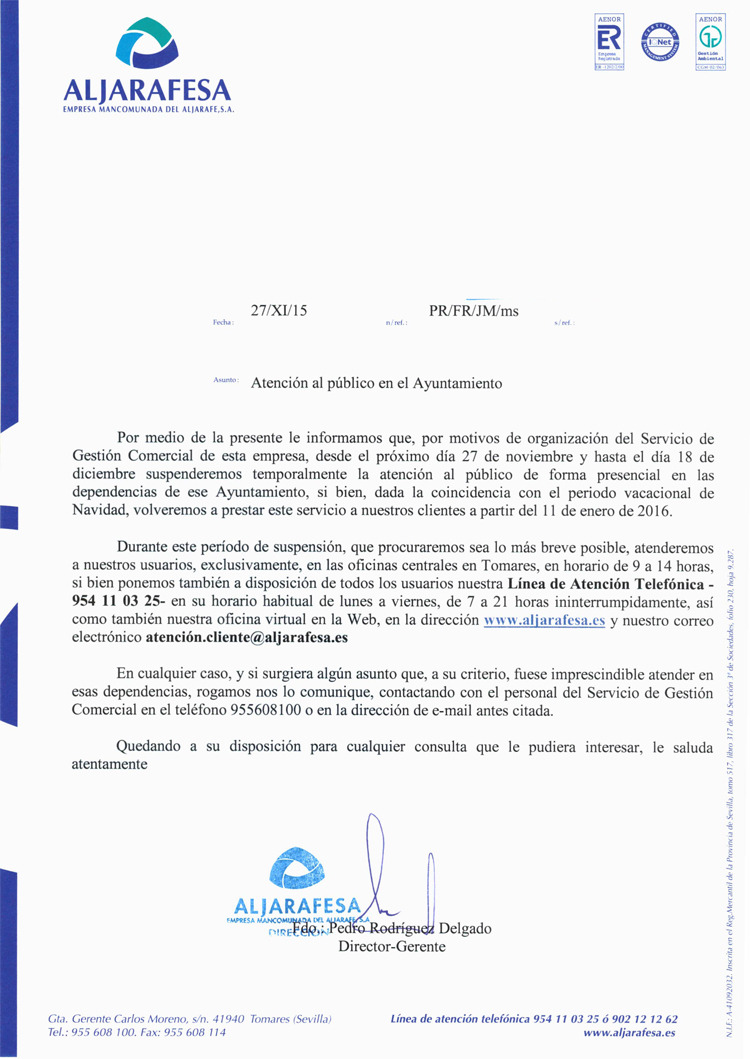 comunicado aljarafesa 30112015