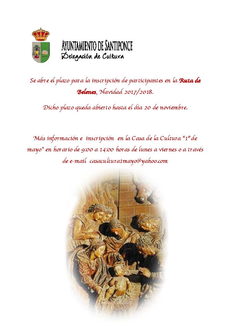 inscripciones ruta de belenes